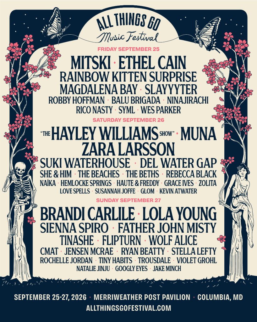 All Things Go Festival 2026 Unveils Major DC-Area Lineup featuring Haley Williams, Zara Larsson, Brandi Carlile, Rico Nasty and many&nbsp;more